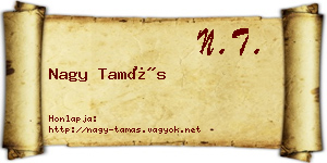 Nagy Tamás névjegykártya